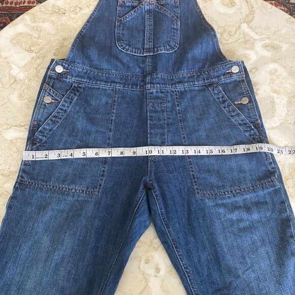Gap Slouchy Cropped Denim Overalls Size Small - Picture 12 of 13